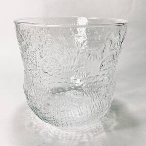 Vintage Iittala Glass Fauna Bowl by Oiva Toikka Finland Arabia Clear Bowl